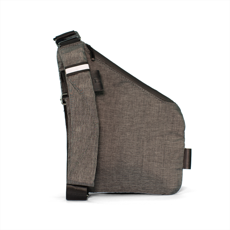 back of crossbody grey